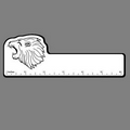 6" Ruler W/ Roaring Lion's Head (Left Side View)